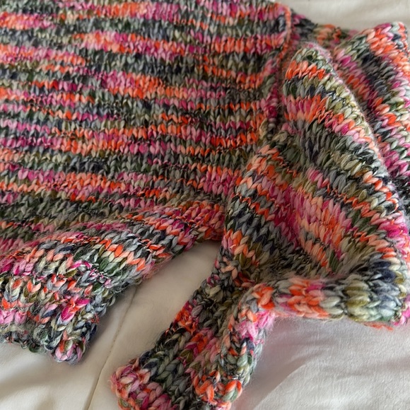 Wild Fable Rainbow Knit turtleneck spring crop sweater women size Small - Picture 8 of 8